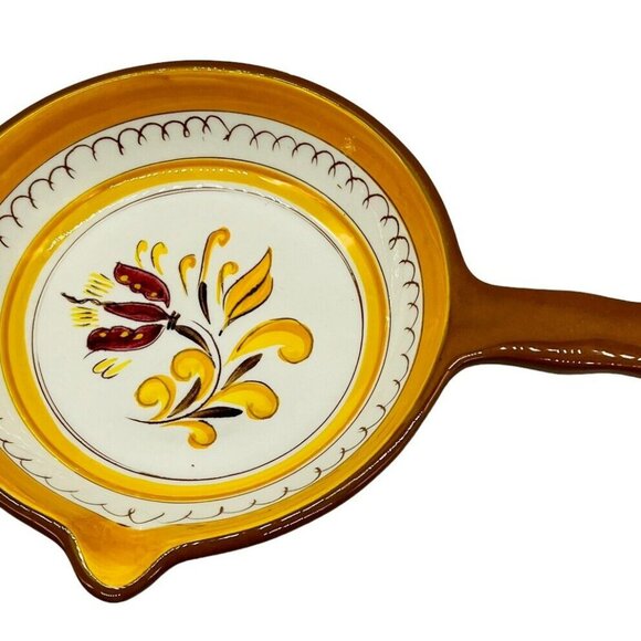 Stangl Other - Stangl Pottery Provincial Rose Open Skillet 9 inch Pour Spout Redware